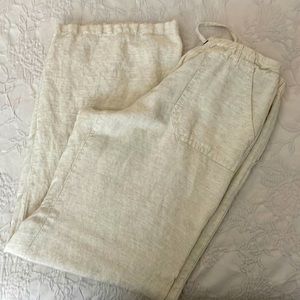 Cream Linen Pants